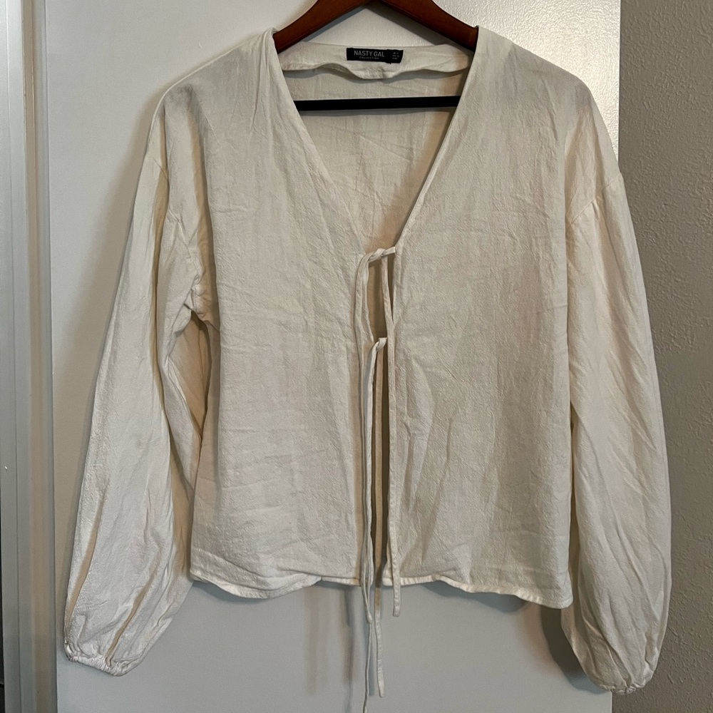 NASTY GAL | Loose Fitting Peasant Blouse